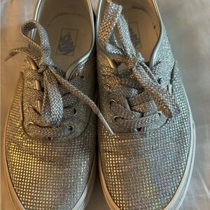 Silver Vans - Kids 5/womens 6.5